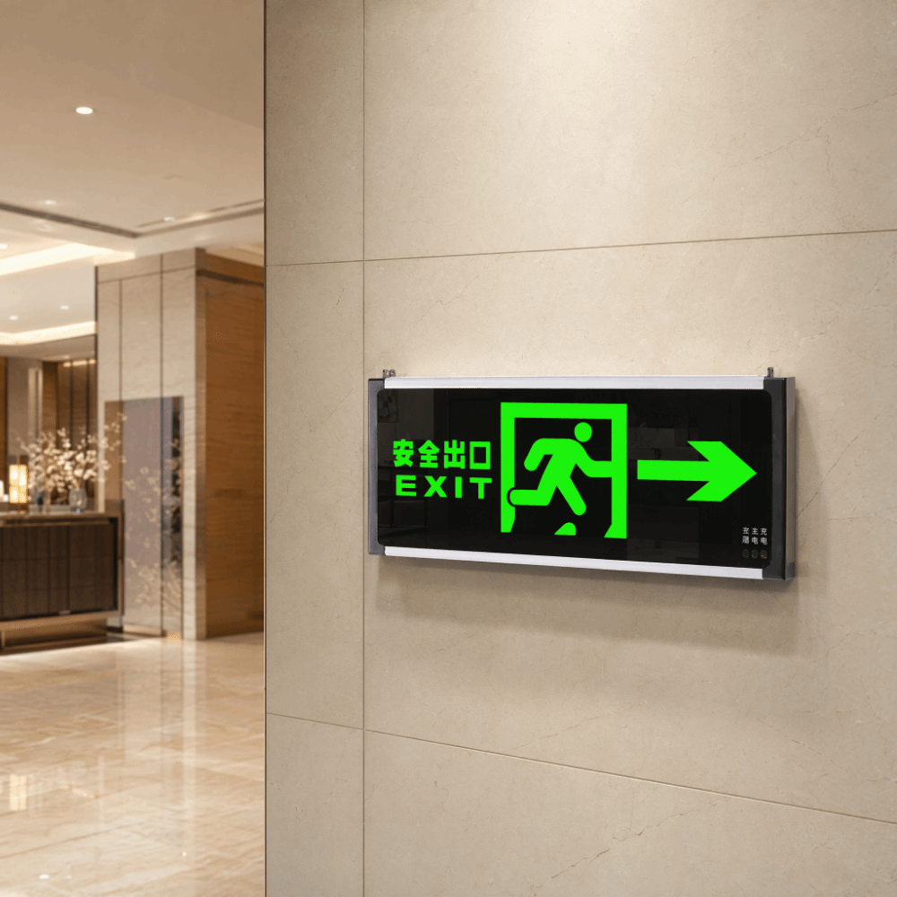 Lampa LED, zielona lampka awar – Emergency Exit Sign recenzja i cena